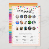 Fiesta Theme Baby Dusche Spiele Baby Tiere Programm (Vorne/Hinten)