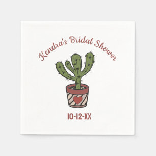 Fiesta Theme Brautparty Personalisiert Cactus Serviette
