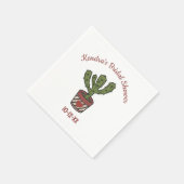 Fiesta Theme Brautparty Personalisiert Cactus Serviette (Ecke)