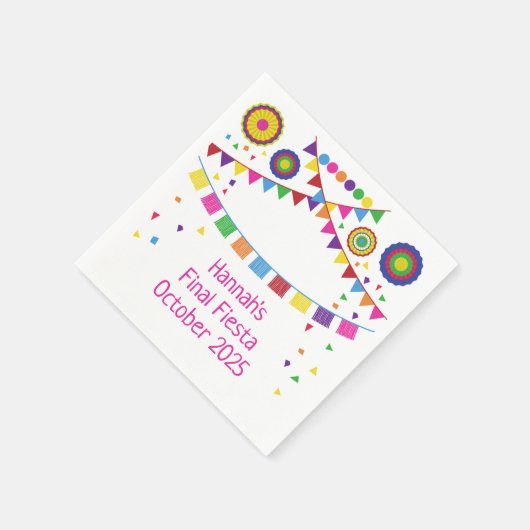 Fiesta Theme Cocktail Napkin Serviette (Ecke)