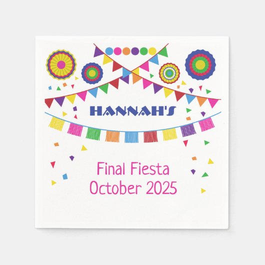Fiesta Theme Cocktail Napkin Serviette (Vorderseite)