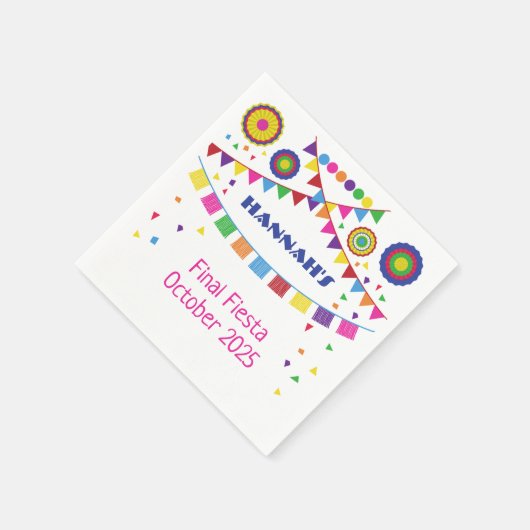 Fiesta Theme Cocktail Napkin Serviette (Ecke)