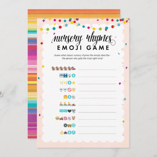 Fiesta Theme Emoji Kinderzimmer Rhyton Babyduschen Programm (Vorne/Hinten)