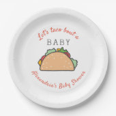 Fiesta Theme Let's Taco Bout a Baby Shower Pappteller (Vorderseite)