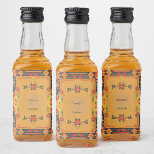 Fiesta Theme Mini Flaschen Labels Alkoholflaschenetikett