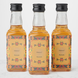 Fiesta Theme Mini Flaschen Labels Alkoholflaschenetikett