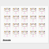 Fiesta Theme Square Party Sticker (Blatt)