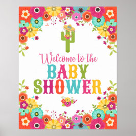 Fiesta Theme Welcome Poster - Baby Dusche