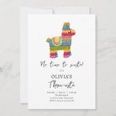 Fiesta Three-esta Piñata Mexican Girl 3. Geburtsta Einladung (Vorderseite)