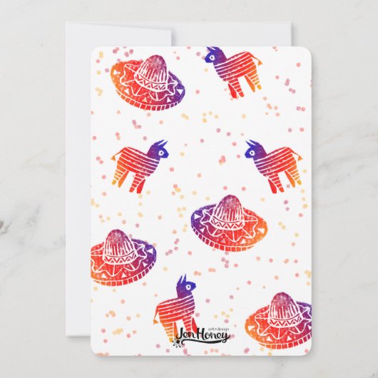 Fiesta Time Cinco De Mayo Einladung (Rückseite)