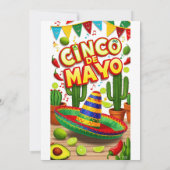 Fiesta Time Mexican Postcard Einladung (Rückseite)