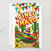 Fiesta Time Mexican Postcard Einladung (Vorne/Hinten)