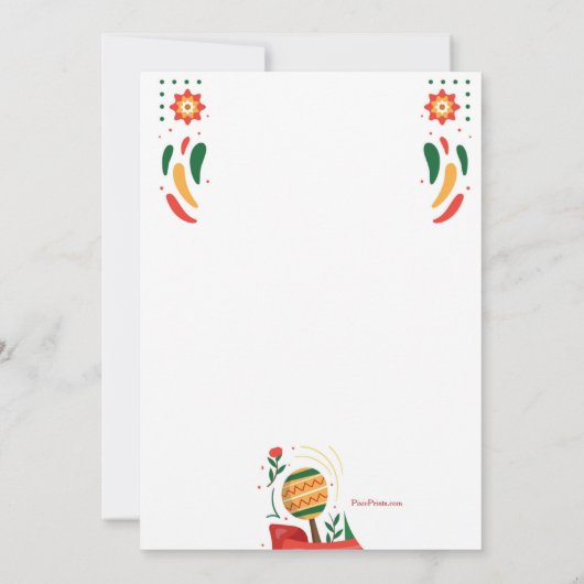 Fiesta Time Probe Dinner Einladung (Rückseite)