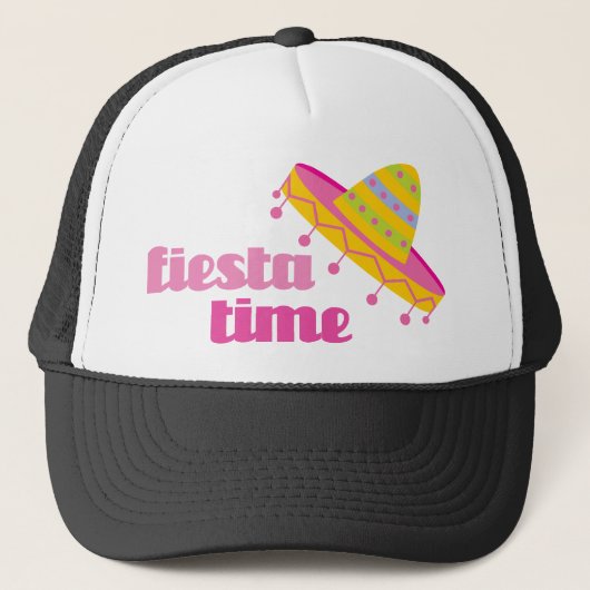 Fiesta Time Sombrero Truckerkappe (Vorderseite)