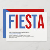 Fiesta:Traditionell: Einladung der Flagge Puerto R (Vorne/Hinten)