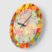 Fiesta Triangle Geometric Fraktal Pattern Große Wanduhr (Winkel)