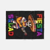Fiesta-Trupp-Design Cinco de Mayo Skelett Sombrer Fleecedecke (Vorderseite (Horizontal))