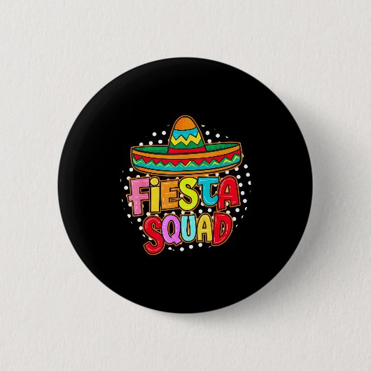 Fiesta-Truppe glückliches Cinco de Mayo mexikanisc Button (Vorderseite)
