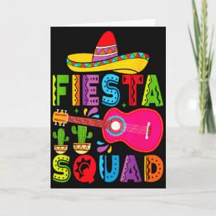 Fiesta-Truppe passend zum Cinco de Mayo Familienfe Karte