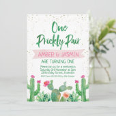 Fiesta Twins Einladung zum Geburtstag eines Prickl (Stehend Vorderseite)