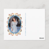 Fiesta Two Foto Blue Quinceanera Floral Vielen Dan Postkarte (Rückseite)