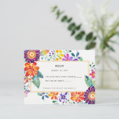 FIESTA UAWG Folkart Blume Postkarte (Stehend Vorderseite)