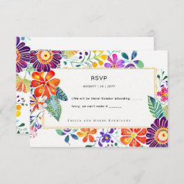 FIESTA UAWG Folkart Blume RSVP Karte