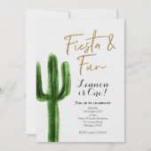 Fiesta und Fun Erster Geburtstag Einladung (Vorderseite)