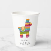 Fiesta und Fun Piñata Mexican Llama Erster Geburts Pappbecher (Vorderseite)