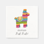 Fiesta und Fun Piñata Mexican Llama Erster Geburts Serviette (Vorderseite)