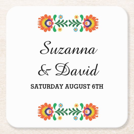 Fiesta Untersetzer Mexican Limon Drinks Wedding Pa (Vorderseite)