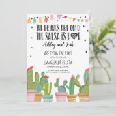 Fiesta Verlobung Einladung Brautparty Paare (Stehend Vorderseite)