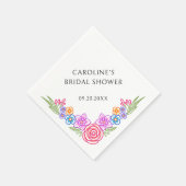 Fiesta Vivid farbiges Brautparty Serviette (Ecke)