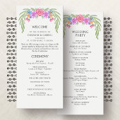 Fiesta Vivid Floral Wedding Program