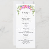 Fiesta Vivid Floral Wedding Program (Rückseite)