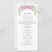 Fiesta Vivid Floral Wedding Program (Vorderseite)
