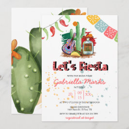Fiesta | Wasserfarben-Brautdusche Einladung
