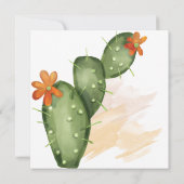 Fiesta | Wasserfarben-Brautdusche Einladung (Rückseite)