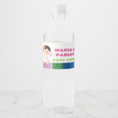 Fiesta Wasserflaschen Labels, Babydusche Mädchen Wasserflaschenetikett (Vorderseite)