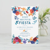 Fiesta | Watercolor Baby Shower Einladung (Stehend Vorderseite)