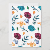 Fiesta | Watercolor Baby Shower Einladung (Rückseite)