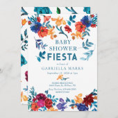 Fiesta | Watercolor Baby Shower Einladung (Vorne/Hinten)
