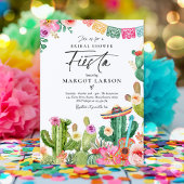 Fiesta Watercolor Cactus Mexican Brautparty Einladung