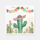 Fiesta Watercolor Cactus Mexican Party Succulent Serviette (Vorderseite)