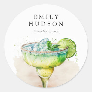 Fiesta Watercolor-Junggesellinnenabschied Runder Aufkleber