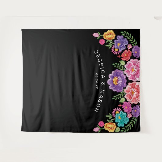 Fiesta Wedding Backdrop Foto Stand Wandteppich (Vorderseite (Horizontal))