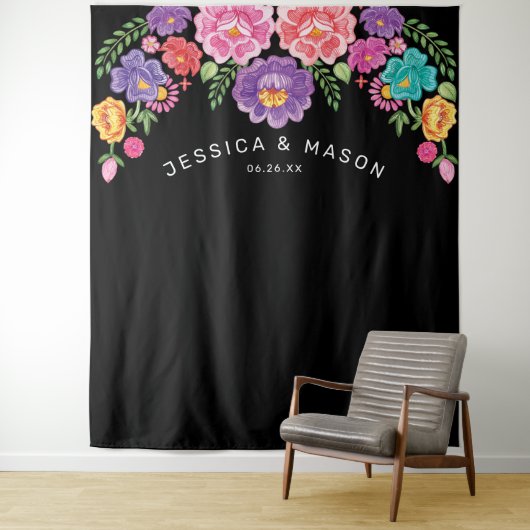 Fiesta Wedding Backdrop Foto Stand Wandteppich (Beispiel)