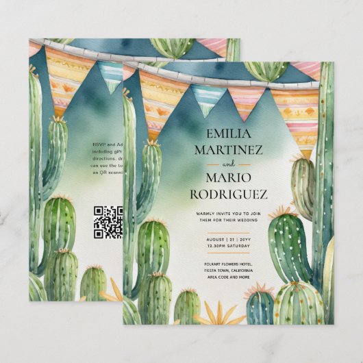 FIESTA WEDDING - Cacti Modern (Vorne/Hinten)