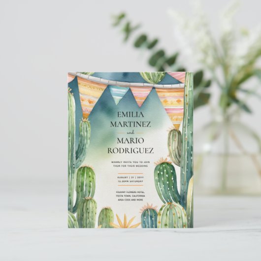 FIESTA WEDDING - Cacti Modern (Stehend Vorderseite)