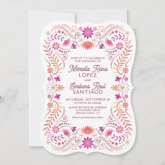 Fiesta Wedding Einladung (Vorderseite)